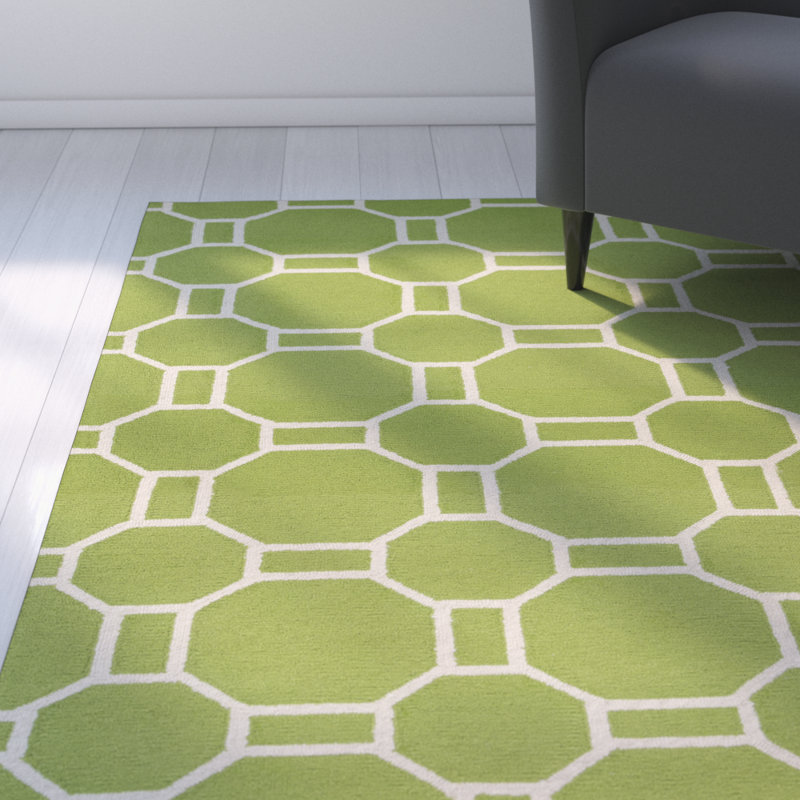 Ebern Designs Evangeline HandTufted Lime Indoor/Outdoor Area Rug